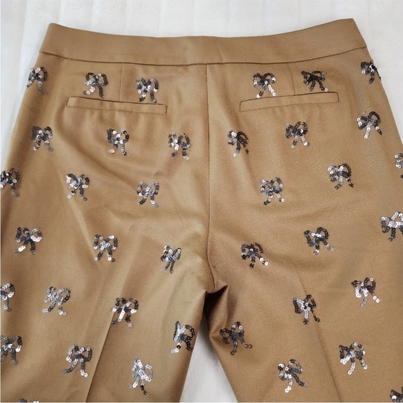 J.Crew Collection silk Sequin Bow Pants size 6 - Picture 11 of 16